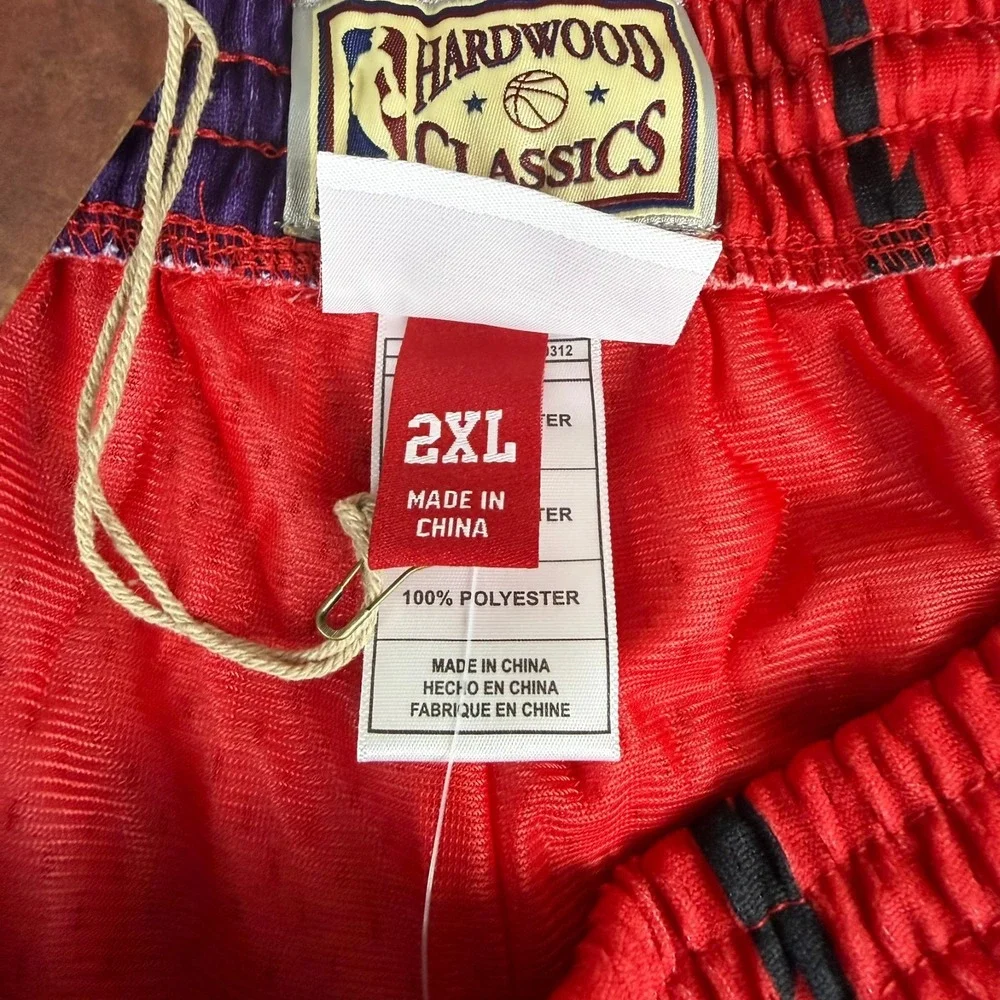 Toronto Raptors Mitchell Ness Split Swingman Shorts Mens 2XL Purple Red $95 NWT
